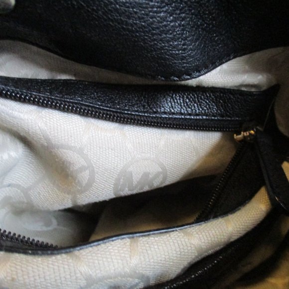 *Michael Kors HAMILTON 2-WAY Black Pebbled Leather Satchel - Picture 7 of 9